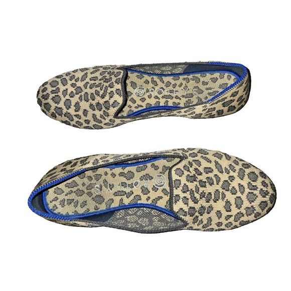 Rothy’s Women’s The Loafer Leopard Tan/Grey Slip On Casual Knit Shoes Size 7 - Picture 1 of 8